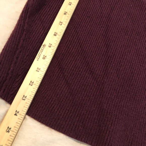 Free people sweater cut out dark red puff sleeve new - Picture 6 of 12
